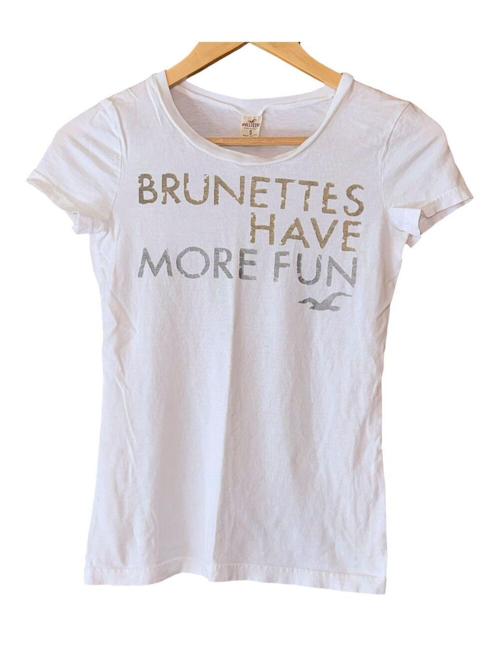 HOLLISTER 2000s Vintage Baby Tee Brunettes Have More Fun